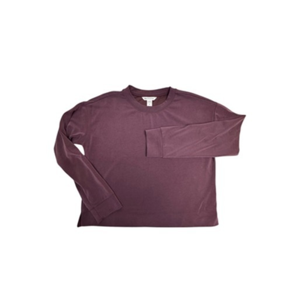Athleta Sweatshirt Womens Medium Purple Crew Neck Long Sleeve Stretch Pullover
